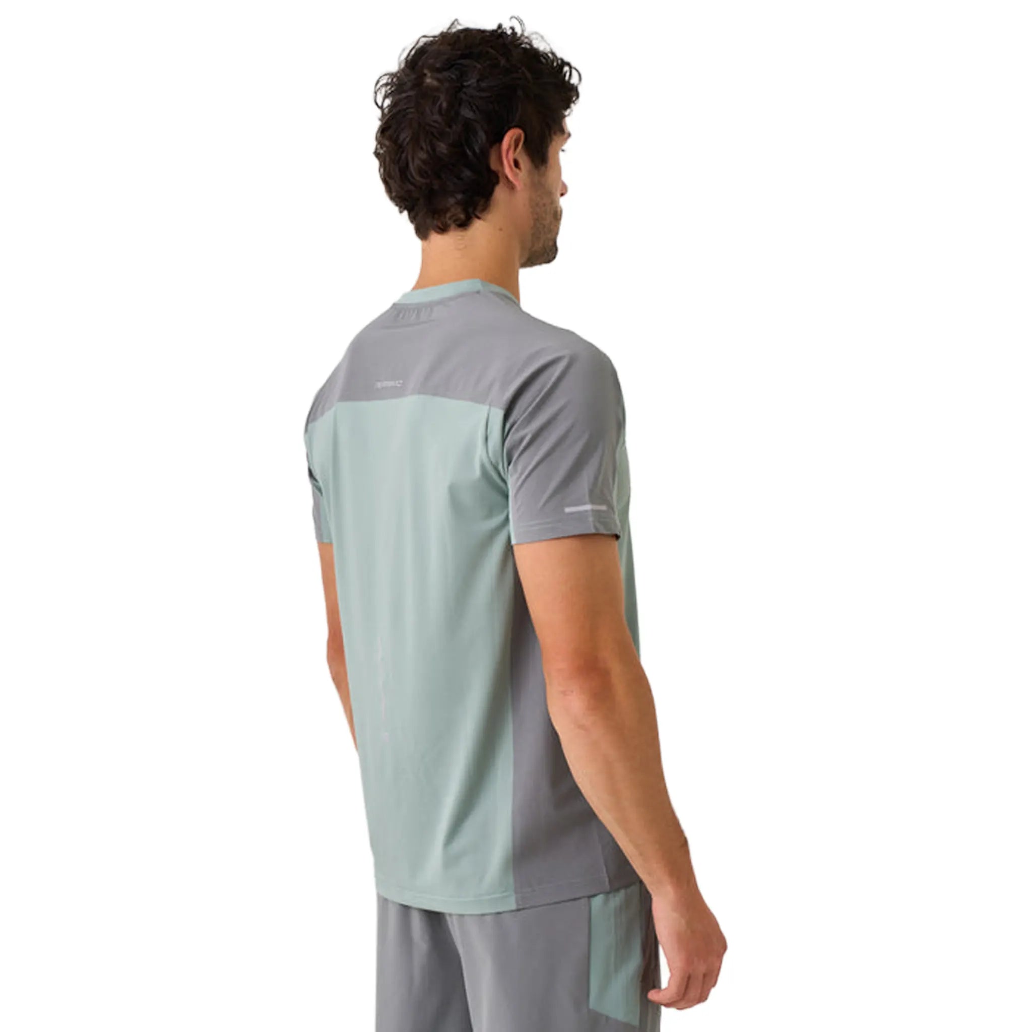Side view of Reprimo Nova Bottle Green T-Shirt